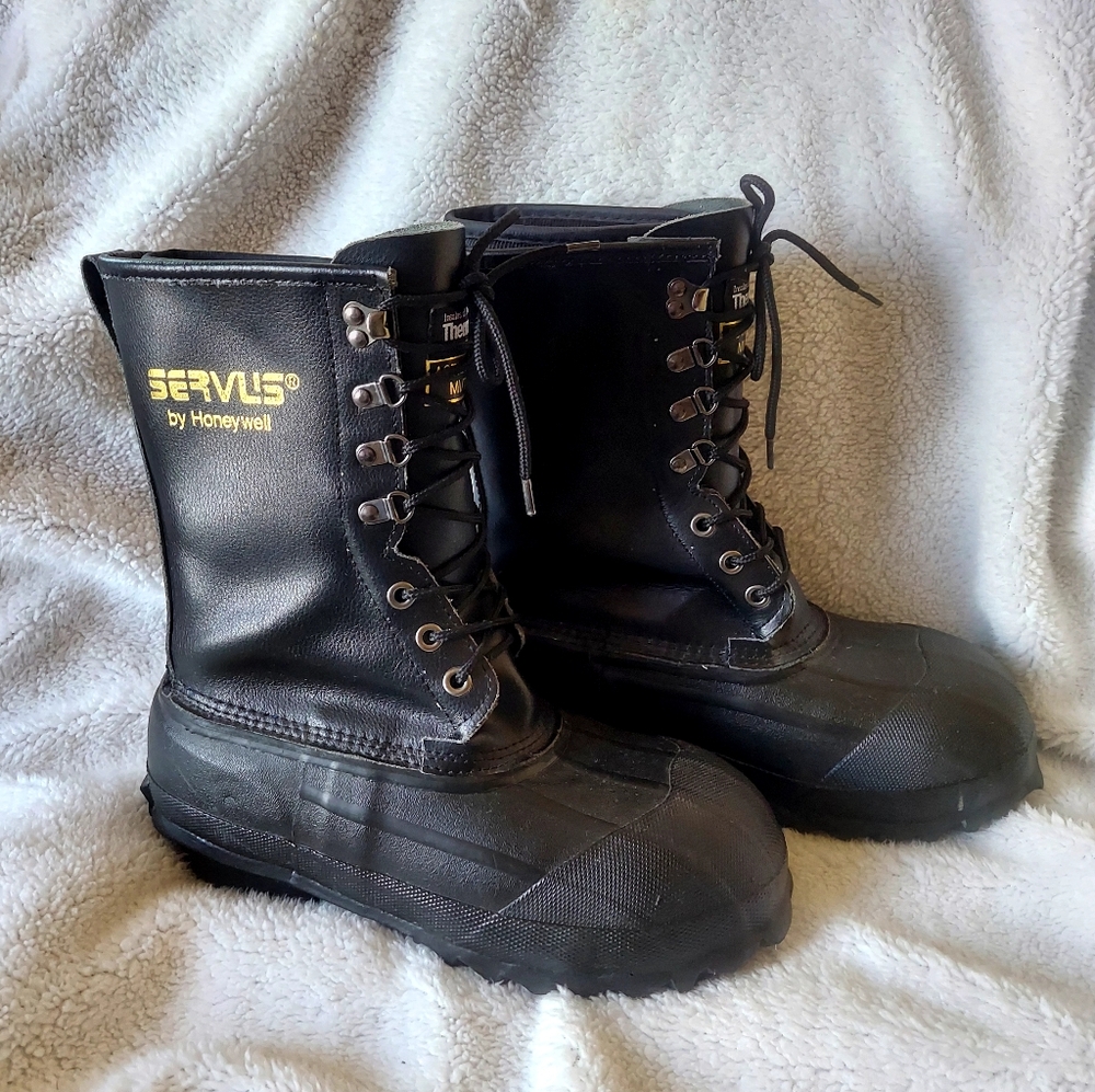 Servus by Honeywell Men's Black Waterproof Lace-Up Snow Boots